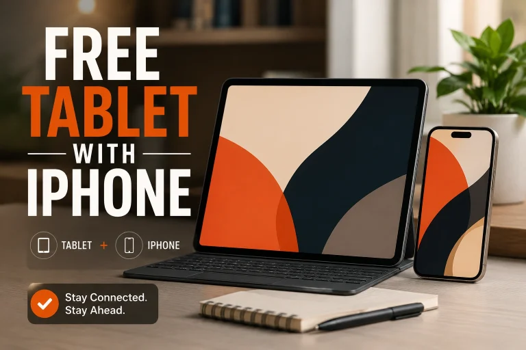 Free tablet with iphone